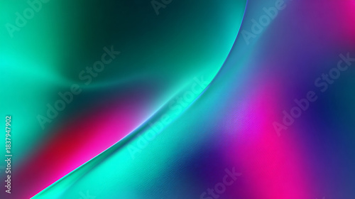 Futuristic neon gradient background blending vivid neon green into vibrant magenta and cool cyan with soft glowing edges and a sleek smooth finish 