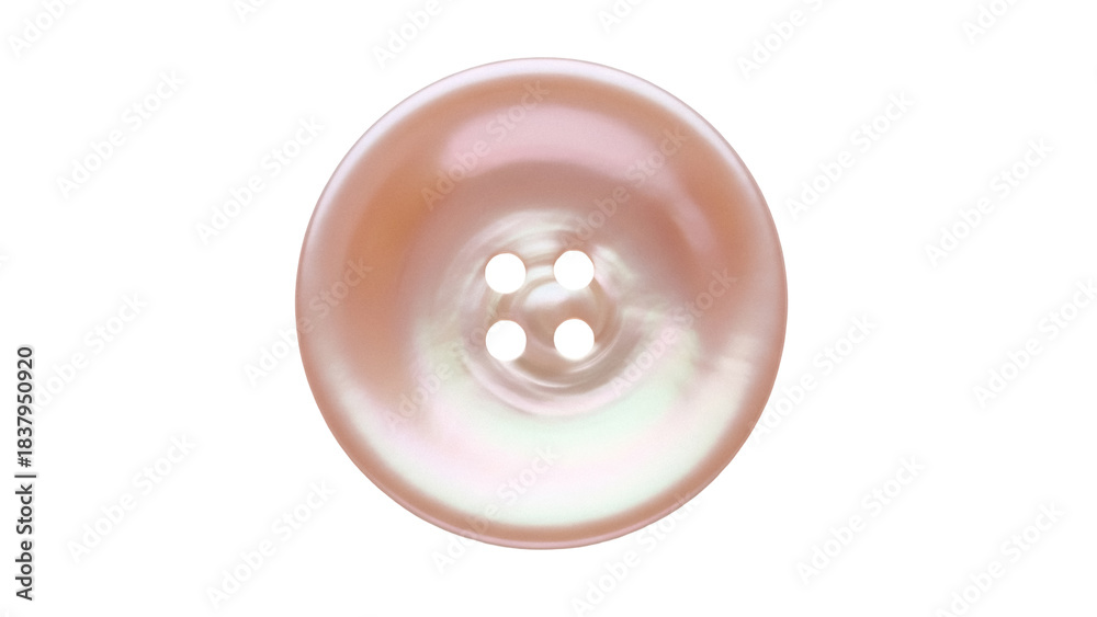Obraz premium Isolated elegant button with four holes for sewing projects and fashion garment design