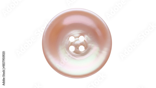 Foto Isolated elegant button with four holes for sewing projects and fashion garment