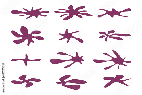 This is a modern blue blob water drop shape image, suitable for modern graphic design, watercolor effects, splashes, curves, backgrounds, posters, banners, flyers, advertisements, comics.