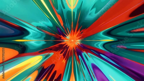 Vibrant Abstract Explosion of Colors and Light Speed Motion.
