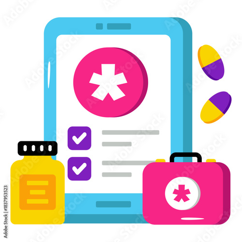 Perfect design icon of mobile checklist