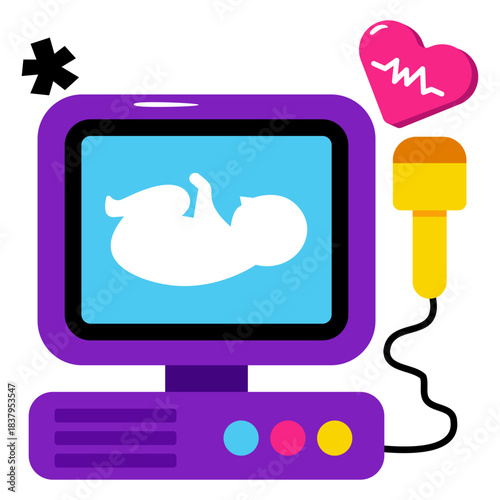 Modern design icon of ultrasound