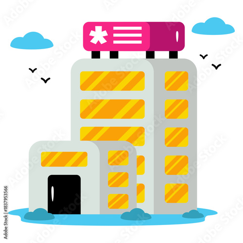 Modern design icon of hospital