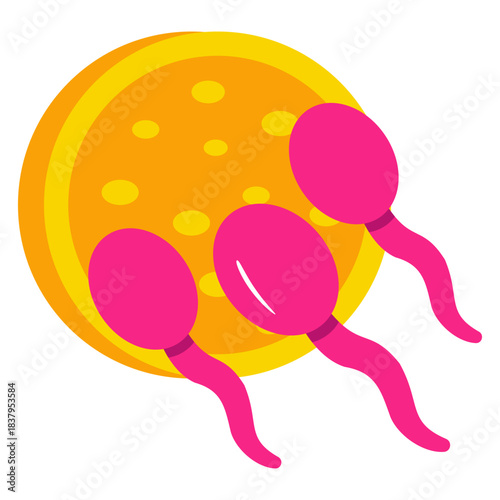 flat design icon of insemination 
