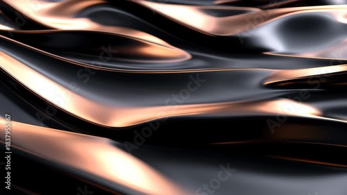 Elegant black and gold wavy pattern background design dynamic black and gold wavy pattern creating luxurious background texture