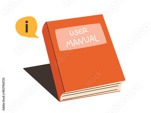 User manual book icon, document spcifications