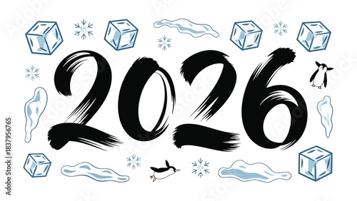 Year 2026: An inviting visual of the year 2026 illustrated with playful elements, creating a sense of anticipation and optimism for the future. 