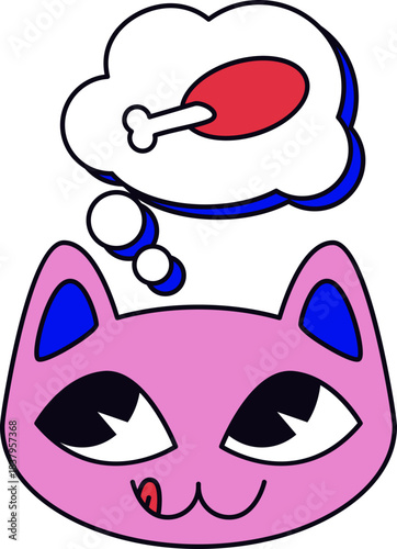 Cat Thinking about Food