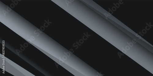 Luxury rich business background with black and white, monochrome, gray color, 3D illustration, 3D rendering