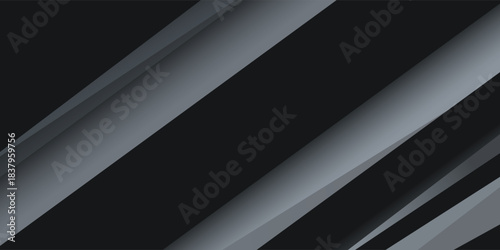 Luxury rich business background with black and white, monochrome, gray color, 3D illustration, 3D rendering