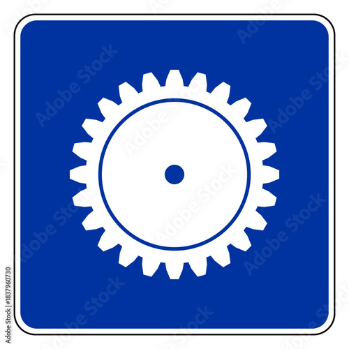 Zahnrad und Schild