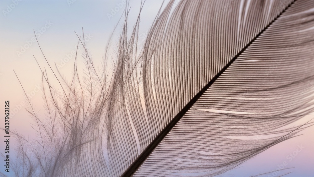 Obraz premium Extreme Macro of Soft Bird Feather Texture