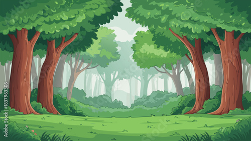 vector illustration of a forest