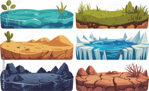 set of different kinds of wood