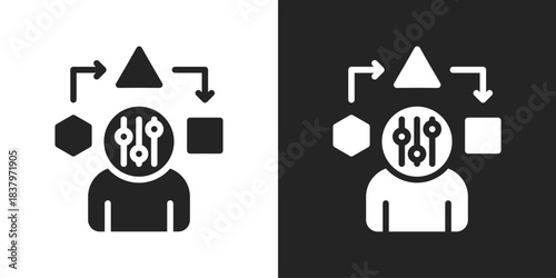 adaptation Icon In Black And White Glyph Style