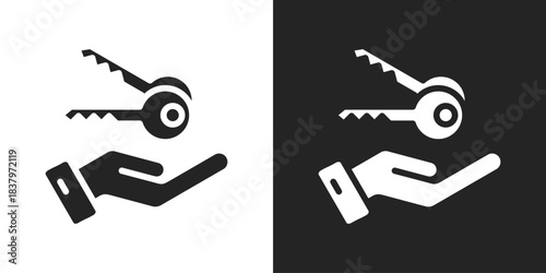 ownership Icon In Black And White Glyph Style