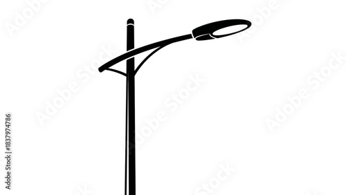 Modern Street Light Icon – Urban Lamp Post Silhouette Design