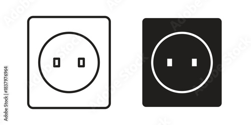 Socket icons set. Pixel Perfect scalable icons.