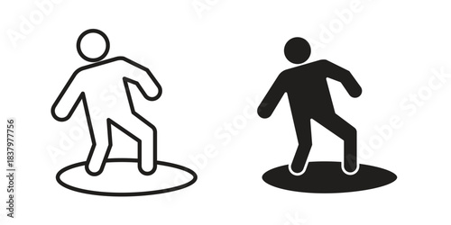 Surfer icons set. Pixel Perfect scalable icons.