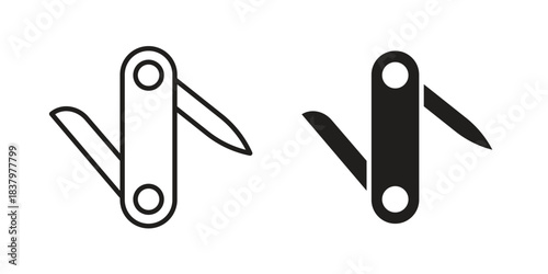 Swiss Knife icons set. Pixel Perfect scalable icons.