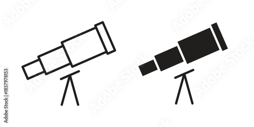 Telescope icons set. Pixel Perfect scalable icons.