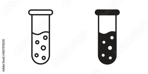 Test tube icons set. Pixel Perfect scalable icons.