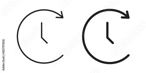 Time forward icons set. Pixel Perfect scalable icons.
