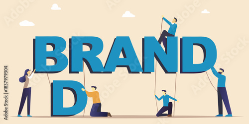 Building a strong brand identity with collaborative teamwork and creative concepts