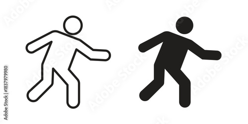 Walk icons set. Pixel Perfect scalable icons.