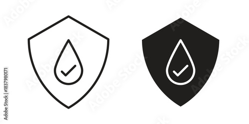 Waterproof icons set. Pixel Perfect scalable icons.