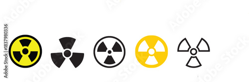 Radiation Warning Symbol Hazardous Danger Sign Nuclear Safety Alert Icon