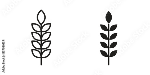 Wheat icons set. Pixel Perfect scalable icons.