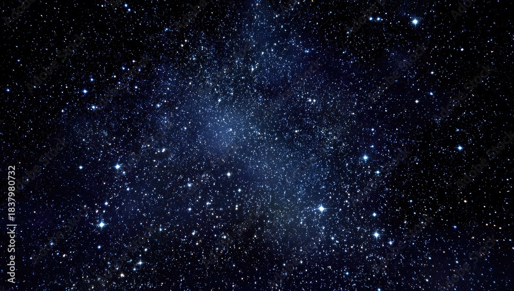 Naklejka premium A dense cluster of shimmering stars against a dark, nebulous expanse of cosmic beauty