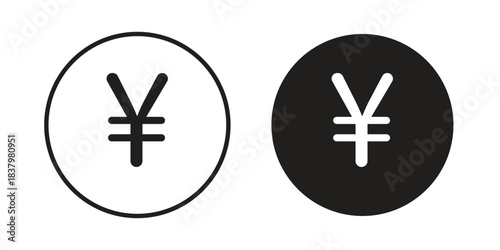 Yen icons set. Pixel Perfect scalable icons.