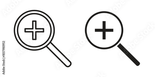 Zoom in icons set. Pixel Perfect scalable icons.
