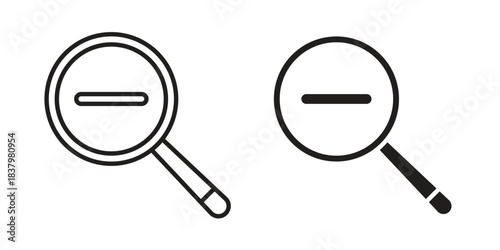 Zoom out icons set. Pixel Perfect scalable icons.