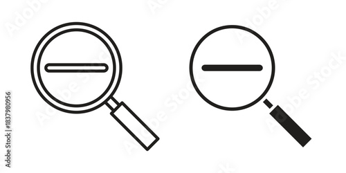 Zoom out icons set. Pixel Perfect scalable icons.