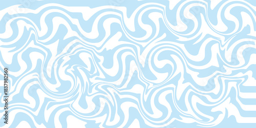 Soothing Sky-Blue Swirl Pattern on White Background: Abstract Organic Flowing Lines for Calming Designs and Creative Projects, Gentle and Serene Zebra Design