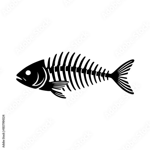 fish bone vector silhoutte 