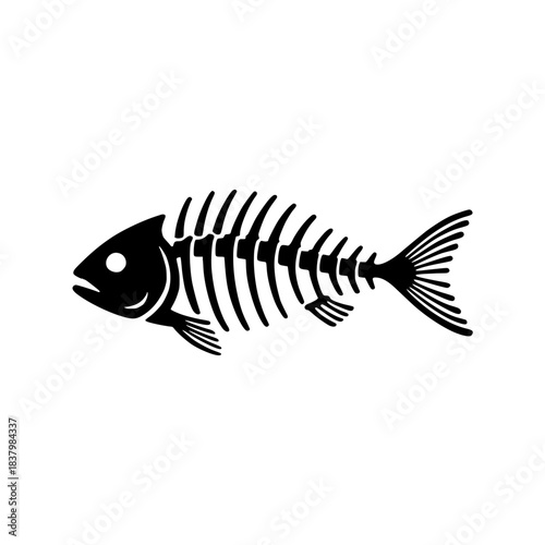 fish bone vector silhoutte 