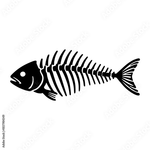 fish bone vector silhoutte 