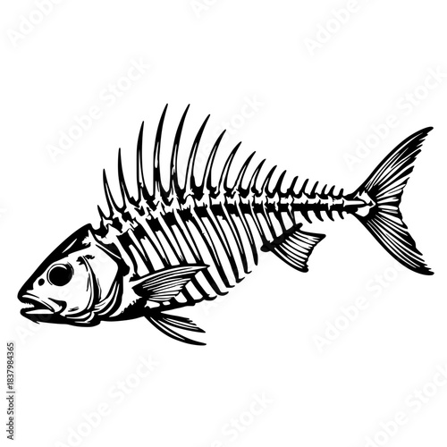 fish bone vector silhoutte 
