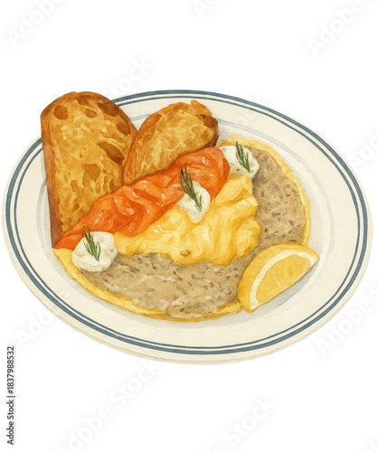 Smoked Salmon Scrambled Eggs