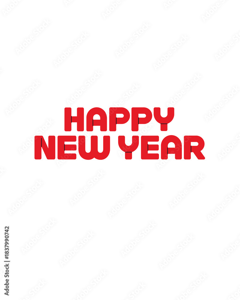 Fototapeta premium Bold, Red, and Block Text 