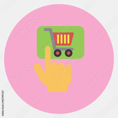 Icon buy. Black Friday Sale elements. Icon in color mate style.