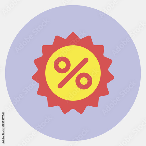 Icon discount. Black Friday Sale elements. Icon in color mate style.