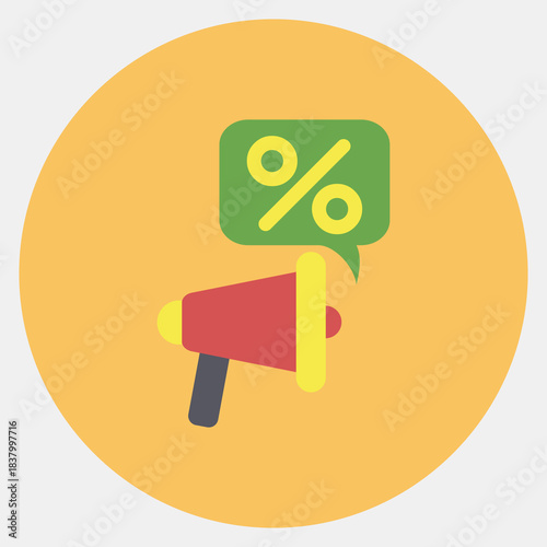 Icon promotion. Black Friday Sale elements. Icon in color mate style.
