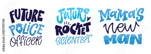 Cute hand drawn doodle lettering quote about little baby. Lettering for t-shirt design, mug print, bag print, clothes fashion. 100% hand drawn vector image.