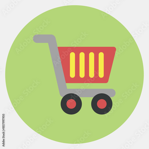 Icon trolley. Black Friday Sale elements. Icon in color mate style.